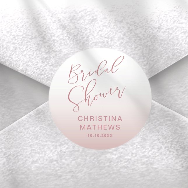 Pegatina Redonda Simple gradiente de oro rosa para despedida de sol (Subido por el creador)