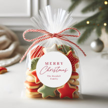 Simple Handwritten Script Merry Christmas Gift Tag