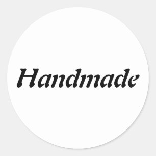 Pegatina Redonda Simple hecho a mano