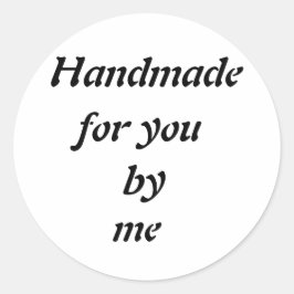 Pegatina Redonda Simple hecho a mano