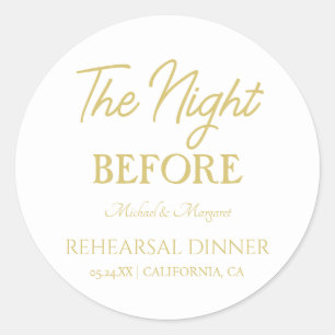 Pegatina Redonda Simple La Noche Antes De La Cena Del Ensayo