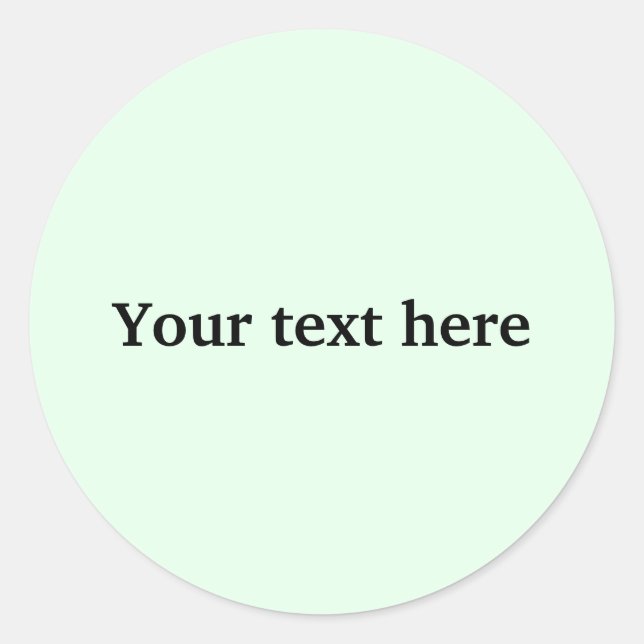 Pegatina Redonda Simple minimalista elegante añadir su personalizad (Anverso)