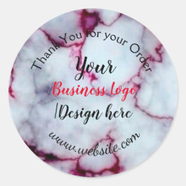 Pegatina Redonda simple mínimo añadir su logotipo/diseño aquí mármo