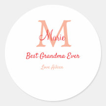 simple mínimo mejor Abuela nunca texto de monogram