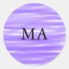 Pegatina Redonda Simple monograma añade tu nombre letra hombre mini