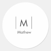 Simple monograma elegante para hombre líneas nombr