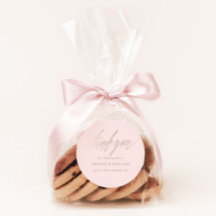 Simple Rubor Pink & Faux Gold Wedding Favor