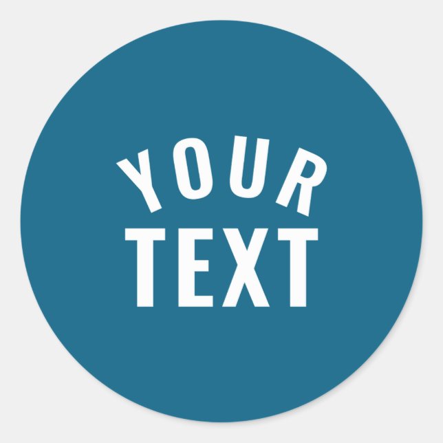 Pegatina Redonda Simple Text Template Womens Long Sleeve Black _1  (Anverso)