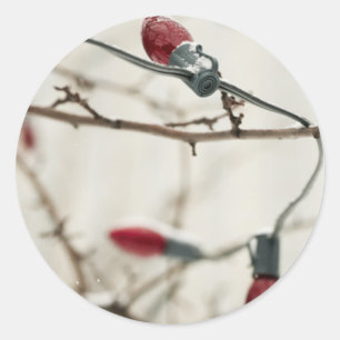 Pegatina Redonda Simplemente Navidades tarjetas y Pegatinas