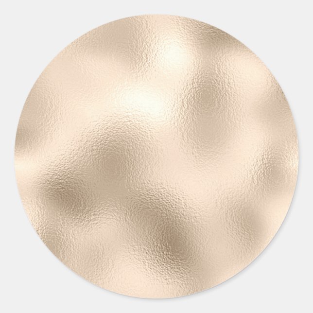 Pegatina Redonda Simulación de la plantilla en blanco de bronce, lo (Anverso)