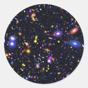 Pegatina Redonda Simulación del telescopio espacial James Webb - Ar