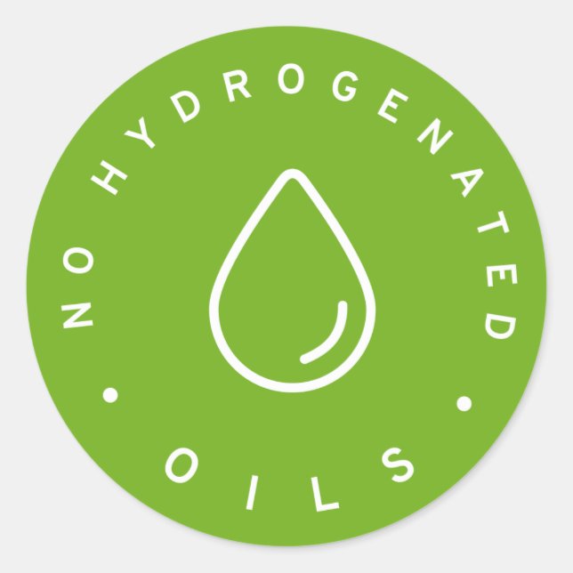 Pegatina Redonda Sin aceites hidrogenados (Anverso)