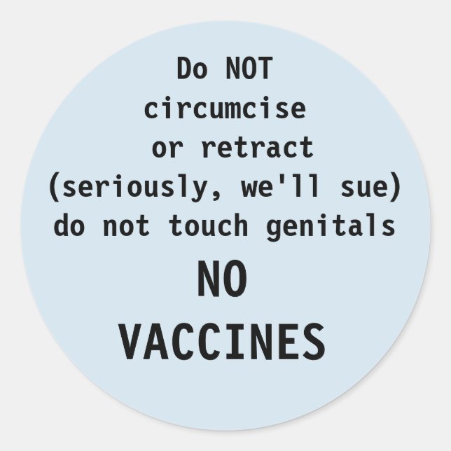 Pegatina Redonda sin aviso de circ (Anverso)