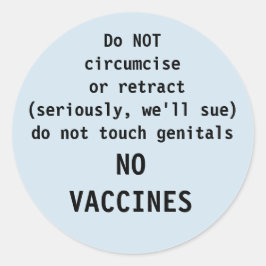 Pegatina Redonda sin aviso de circ