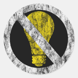 Pegatina Redonda sin bombillas incandescentes