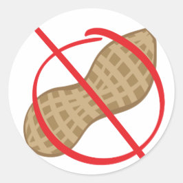 Pegatina Redonda Sin cacahuete