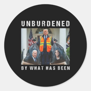 Pegatina Redonda Sin Carga Por Lo Que Ha Sido Gracioso Trump Biden