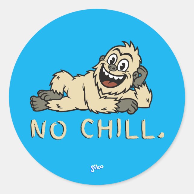 Pegatina Redonda Sin Chill (Anverso)
