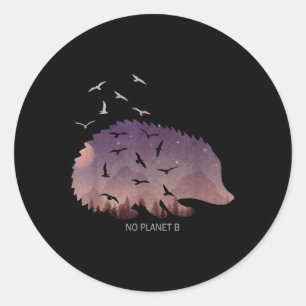 Pegatina Redonda Sin clima de protección ambiental del planeta B