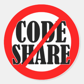Pegatina Redonda ¡Sin Codeshare!