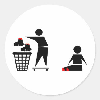 Pegatina Redonda sin conexión