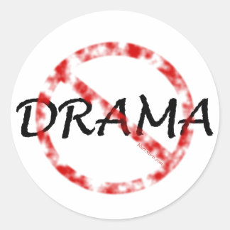 Pegatina Redonda Sin drama