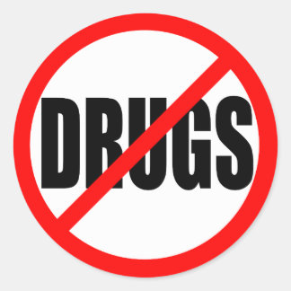PEGATINA REDONDA "SIN DROGAS"