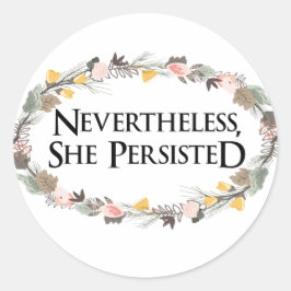 Pegatina Redonda sin embargo, persistió