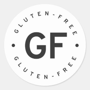 Pegatina Redonda Sin gluten.