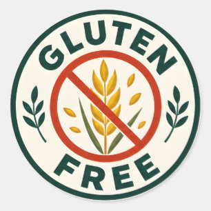 Pegatina Redonda Sin Gluten 