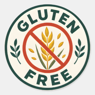 Pegatina Redonda Sin Gluten