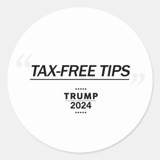 Pegatina Redonda Sin impuestos sobre las sugerencias (Anverso)