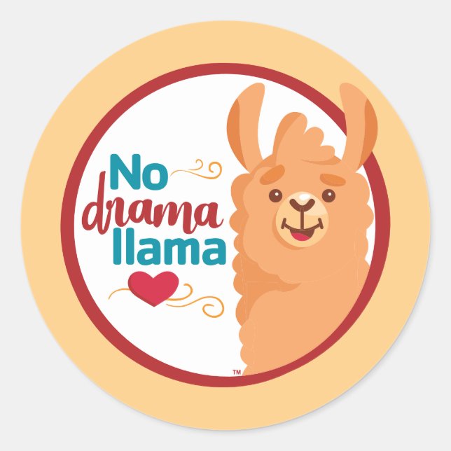 Pegatina Redonda Sin llama dramática (cálida) amarilla (Anverso)