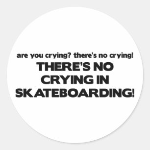 Pegatina Redonda Sin llanto - Skateboarding