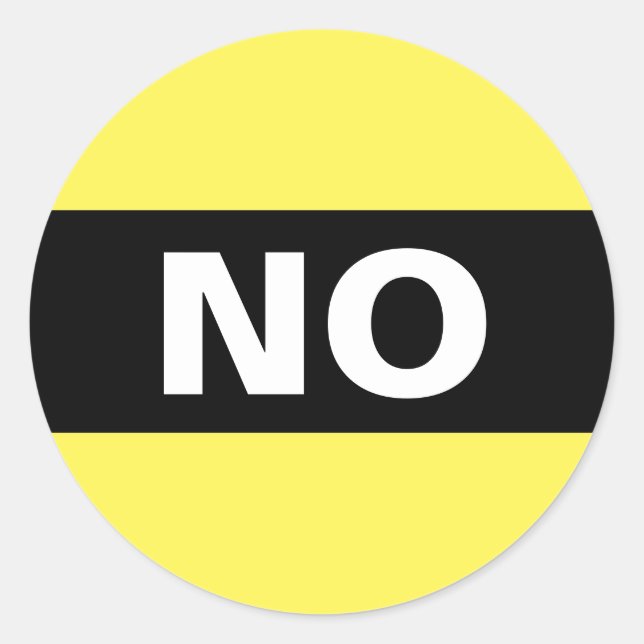 Pegatina Redonda Sin negrita Simple Clara Negro y Blanco (Anverso)