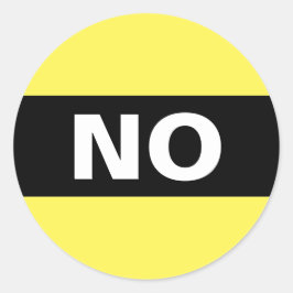 Pegatina Redonda Sin negrita Simple Clara Negro y Blanco