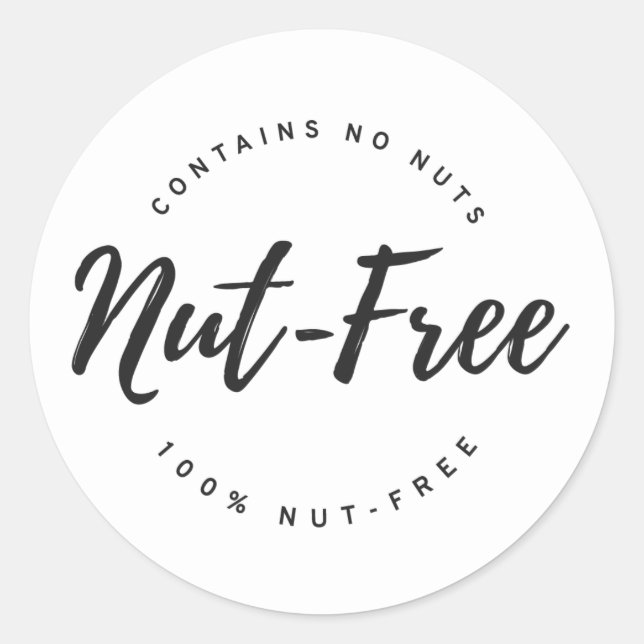 Pegatina Redonda Sin nueces (Anverso)