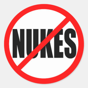 PEGATINA REDONDA "SIN NUKES"