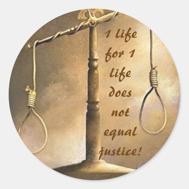 Pegatina Redonda Sin ojo por ojo (Anverso)