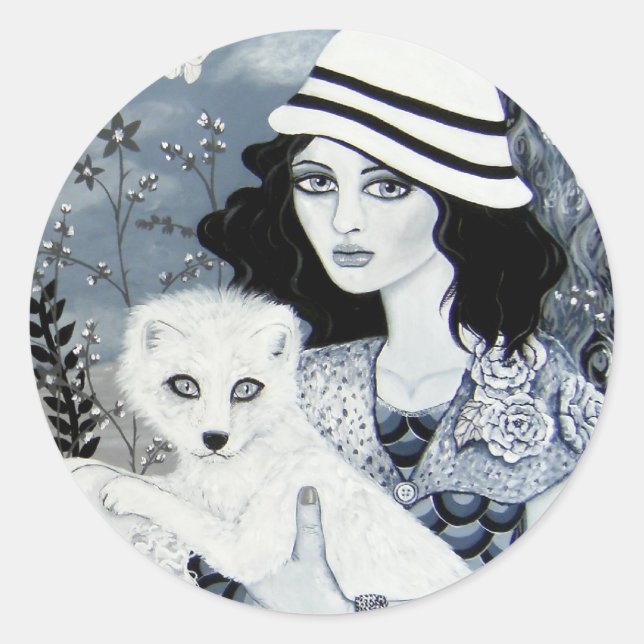 Pegatina Redonda sin pegatinas de color (Anverso)