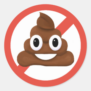 Pegatina Redonda Sin popó