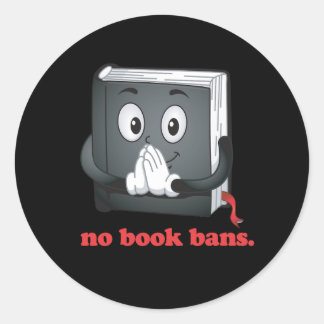 Pegatina Redonda Sin prohibiciones de libros, por favor