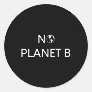 Pegatina Redonda Sin protección ambiental del planeta B