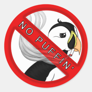 Pegatina Redonda Sin Puffin