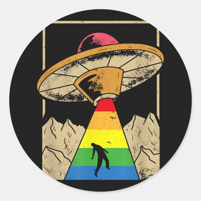 Pegatina Redonda Sin reglas Orgullo LGBT Copia de género (Anverso)