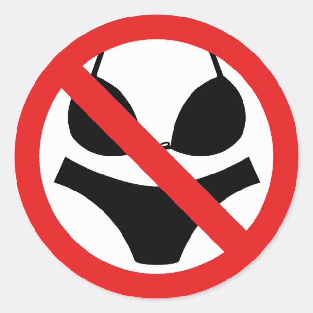 Pegatina Redonda Sin Rótulo de vestuario textil/de baño (Anverso)