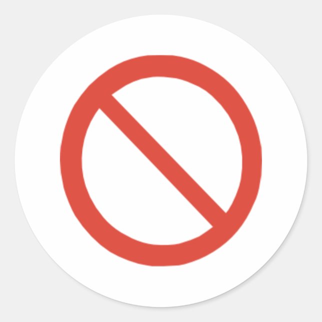 Pegatina Redonda Sin símbolo (Anverso)