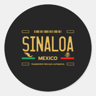 Pegatina Redonda Sinaloa México Licencia Plate estético Sinaloa