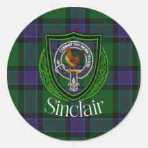 Sinclair Scottish Clan Tartan & Crest