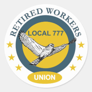 Pegatina Redonda Sindicato de Trabajadores Retirados